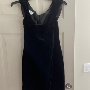 VINTAGE LAURA ASHLEY BLACK VELVET DRESS